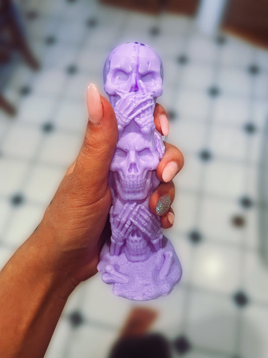 Skulls of My Enemies Pillar Candle